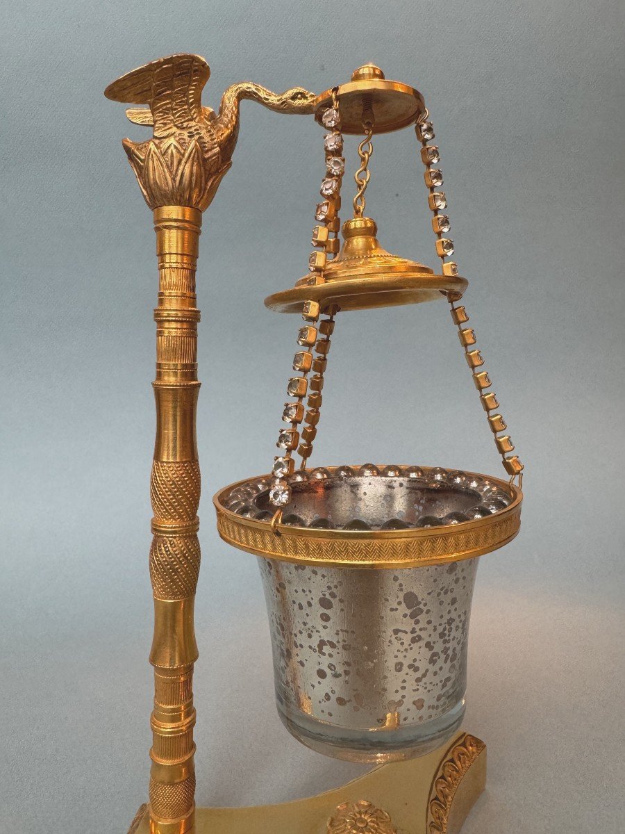Empire Gilt Bronze Night Light Lamp-photo-2