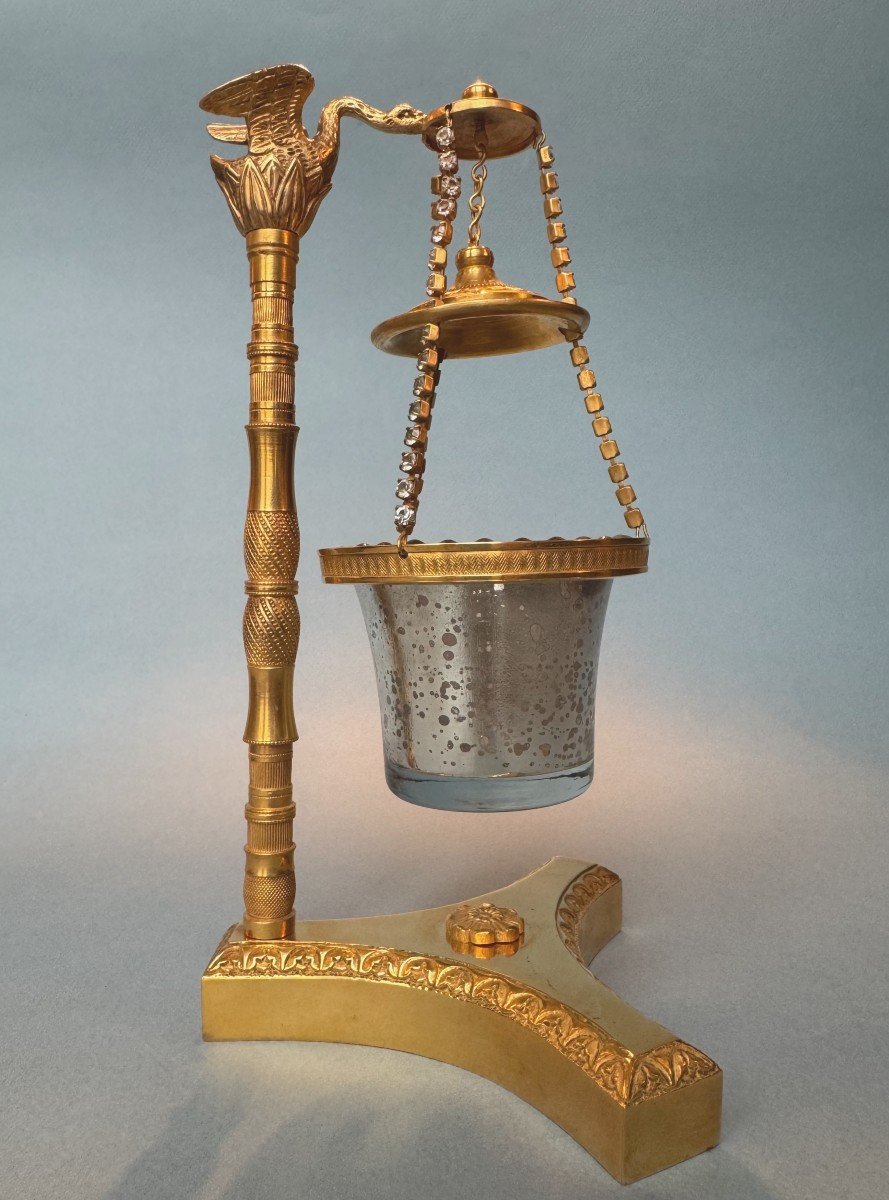 Empire Gilt Bronze Night Light Lamp