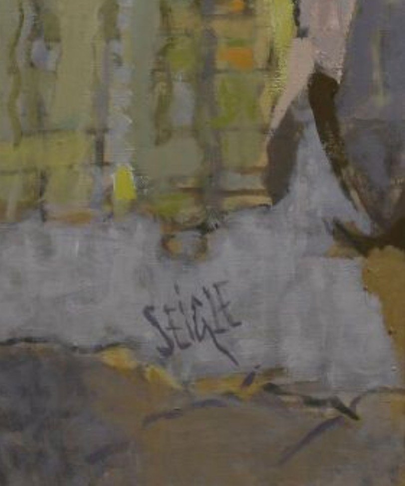 Grand Tableau, paysage urbain de Paris en 1972 Par l'Atelier Seigle Henri Julien-photo-2