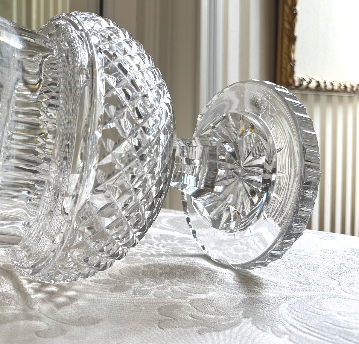 Vase En Verre De Forme Médicis à Décor Floral – 19e Siècle-photo-7