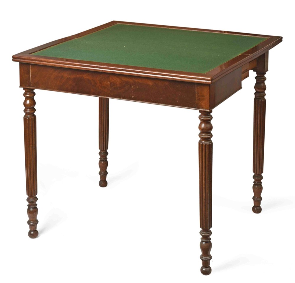 Table à Jeu En Acajou Formant Console - Epoque Louis-Philippe-photo-2