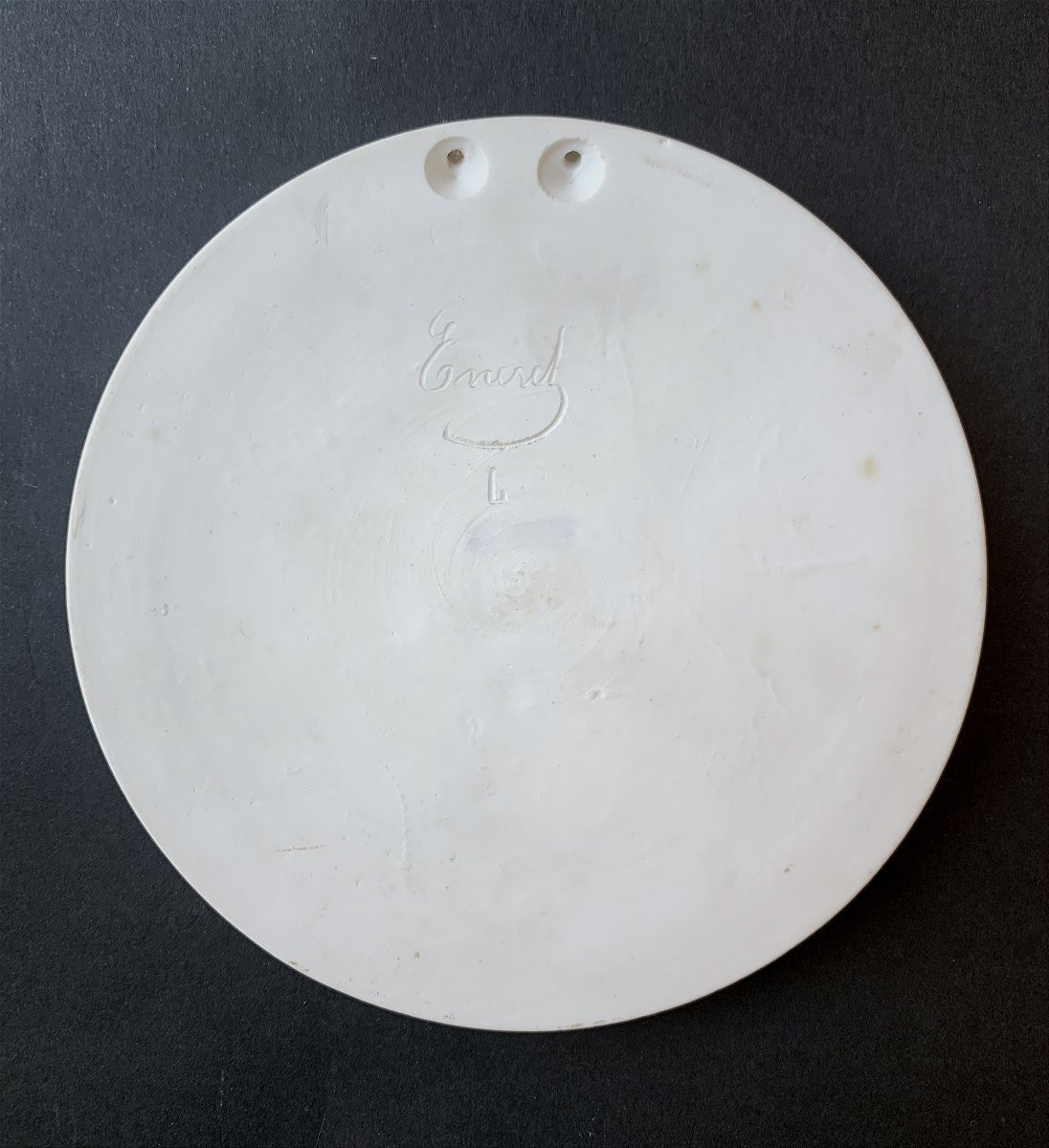 Biscuit / Porcelain Medallion Depicting An Allegory Of Love - 19th Century-photo-3