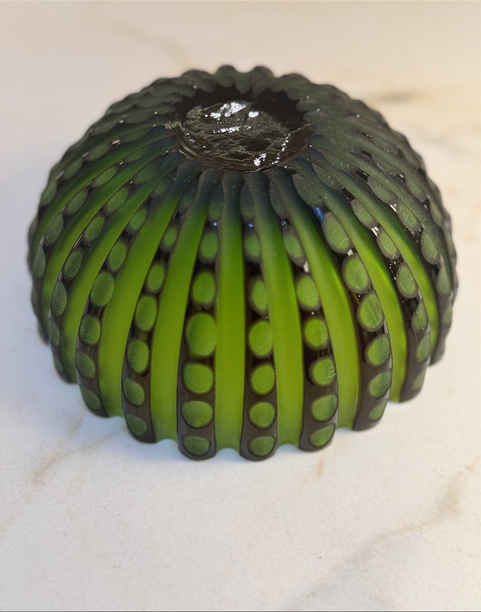 Coupe De Fome Bol à Décor De Cannelures Et Motifs Ronds En Overlay-photo-4