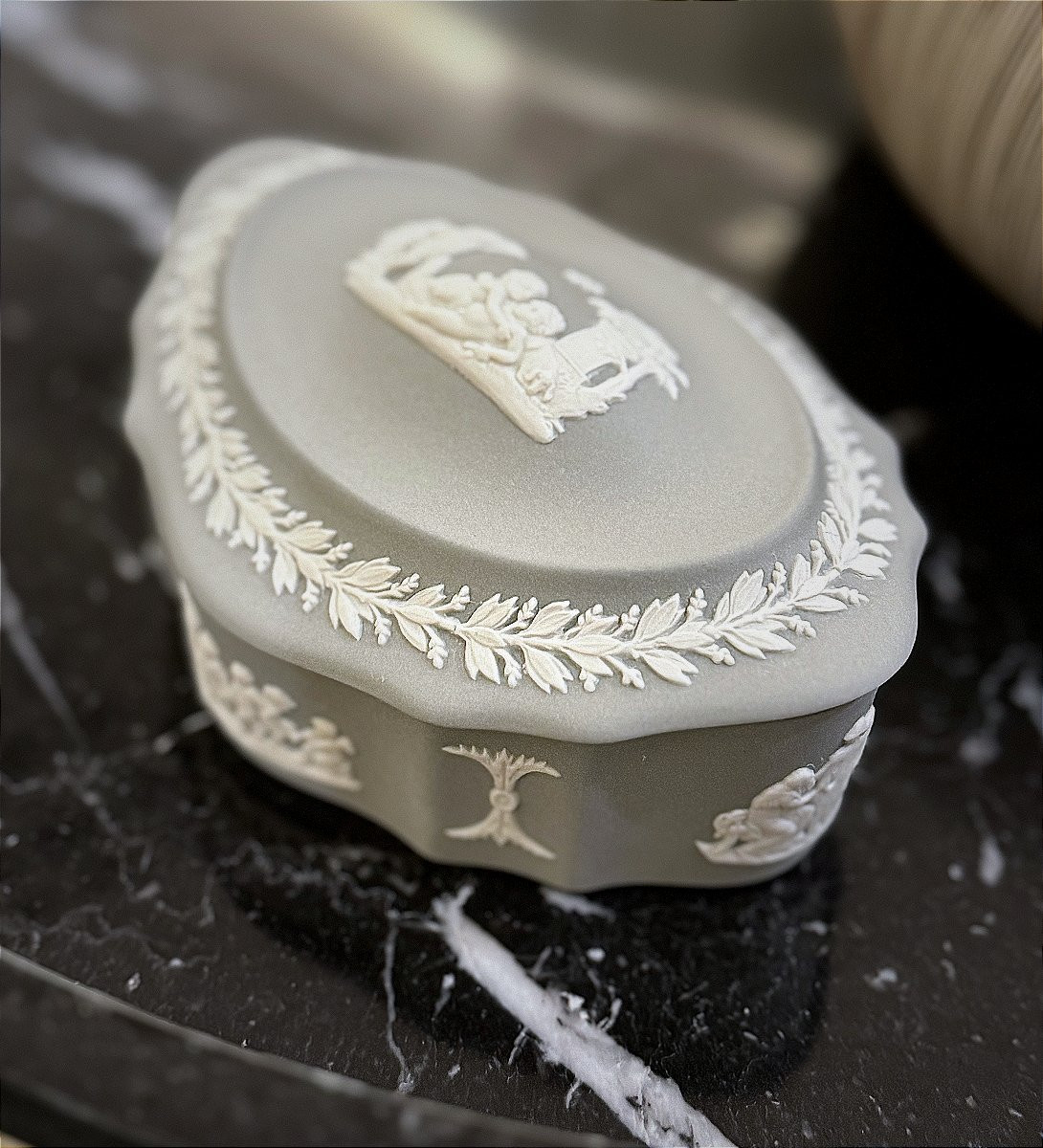 Dior White And Gray Biscuit Decorative Box - 20th Century-photo-3