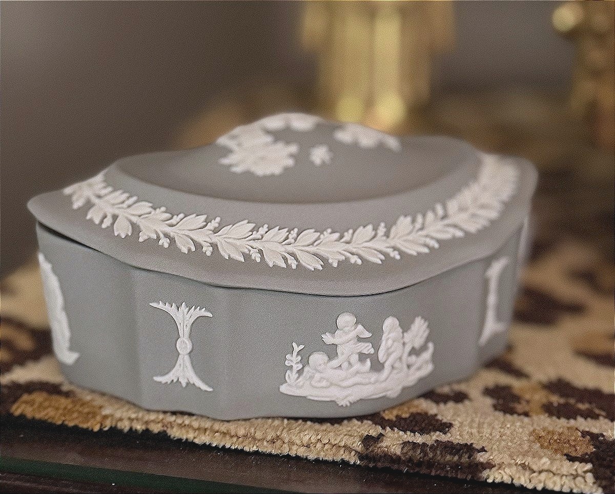 Dior White And Gray Biscuit Decorative Box - 20th Century-photo-4