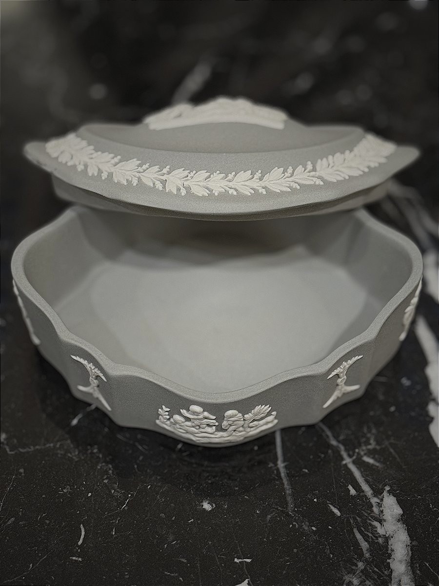 Dior White And Gray Biscuit Decorative Box - 20th Century-photo-2