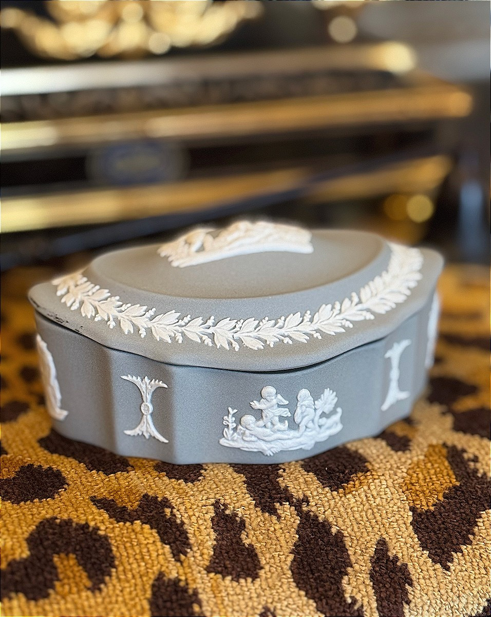Dior White And Gray Biscuit Decorative Box - 20th Century