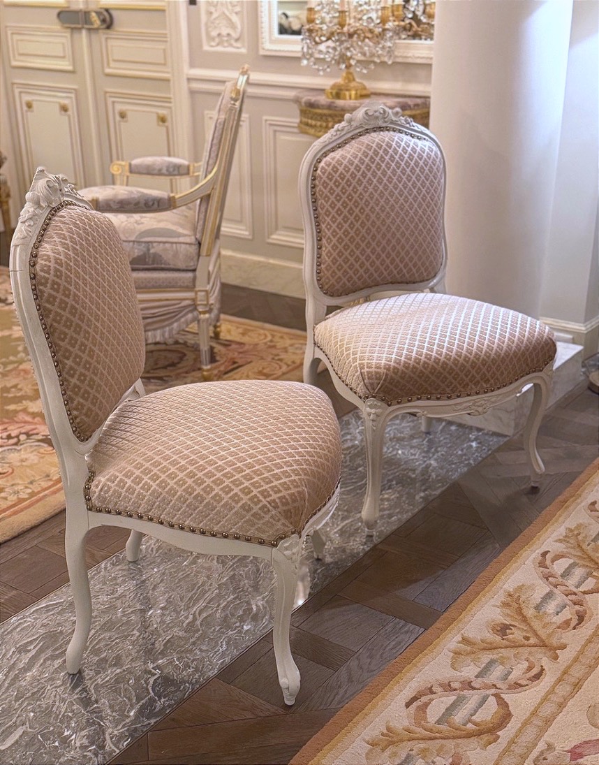Paire de chaises de style Régence, Louis XV-photo-3