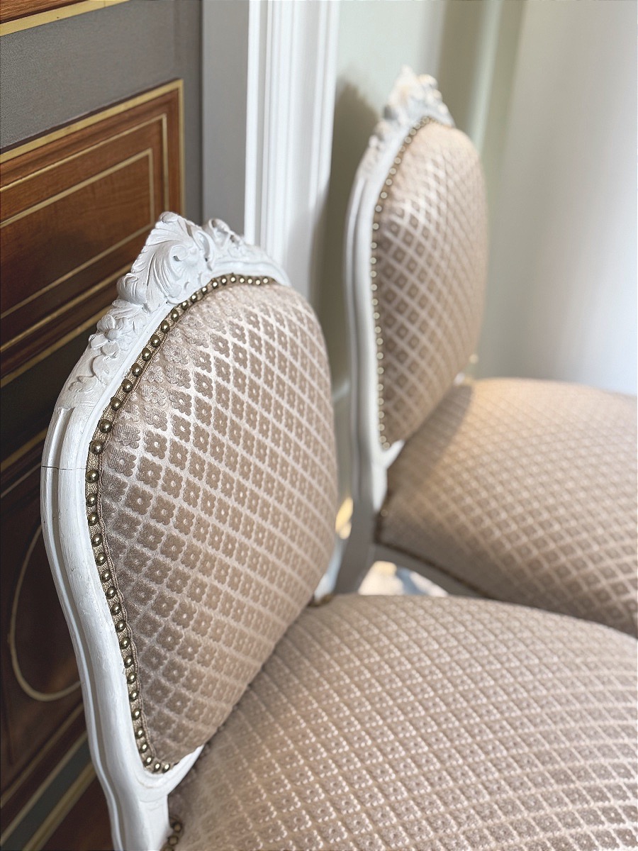 Paire de chaises de style Régence, Louis XV-photo-3