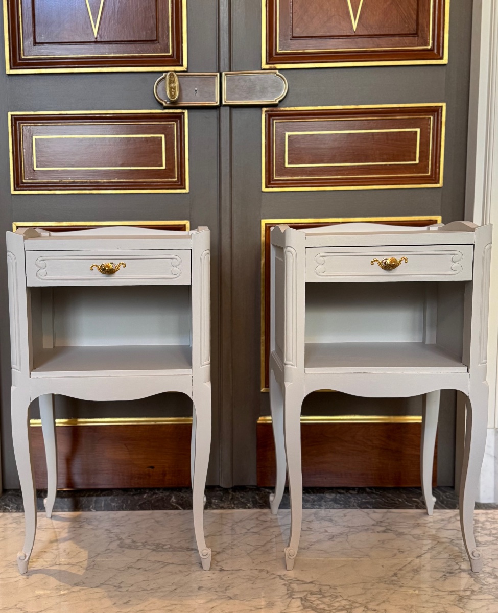 Paire de chevets de style régence, Louis XV-photo-3