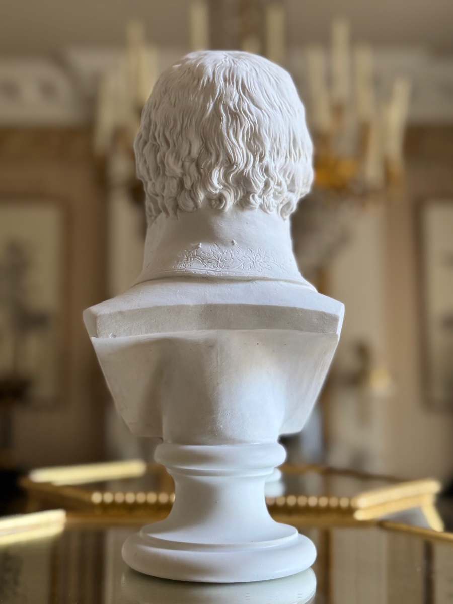 Biscuit Porcelain Bust Of General Joubert - 19th Century-photo-3