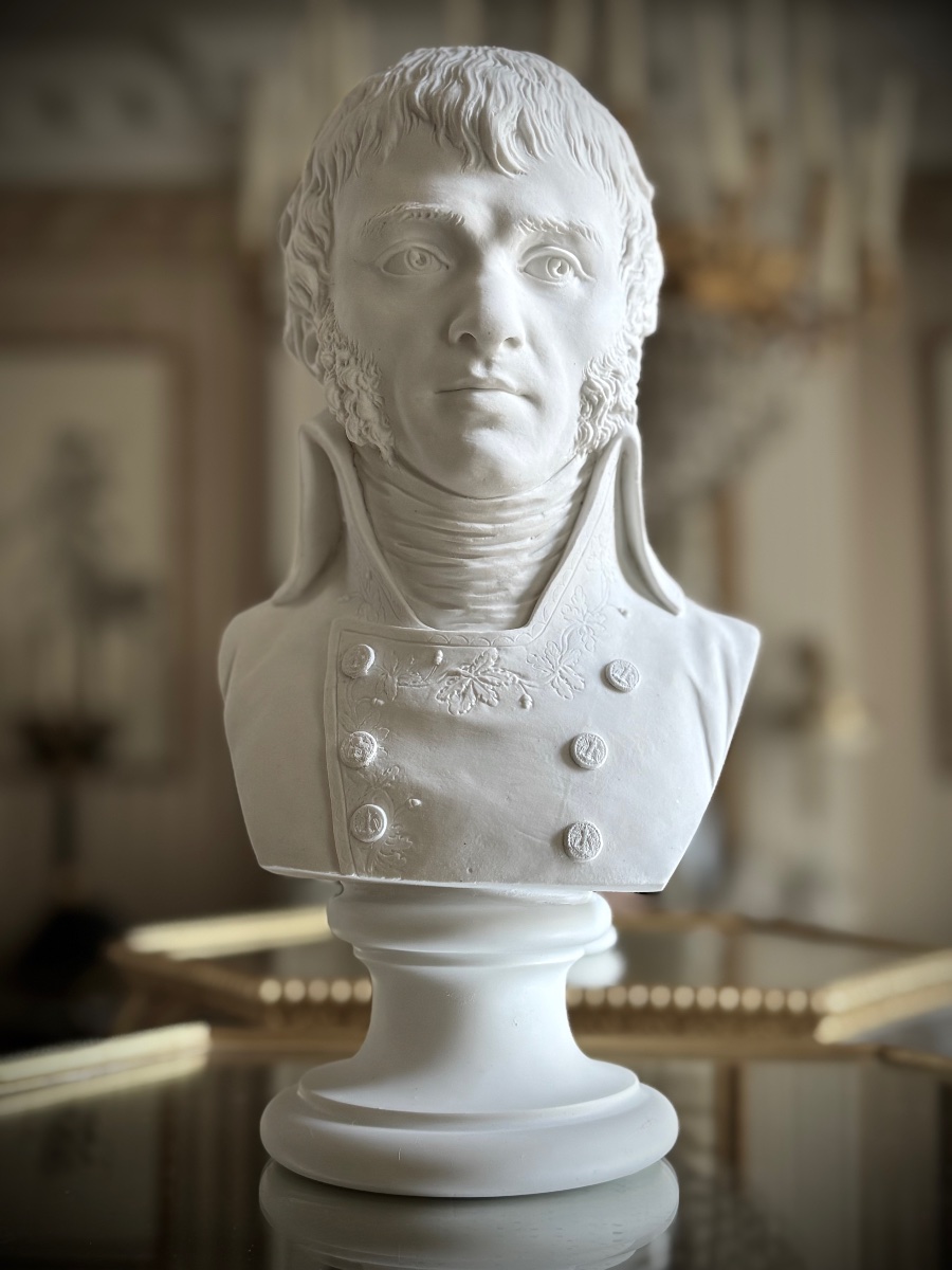 Biscuit Porcelain Bust Of General Joubert - 19th Century