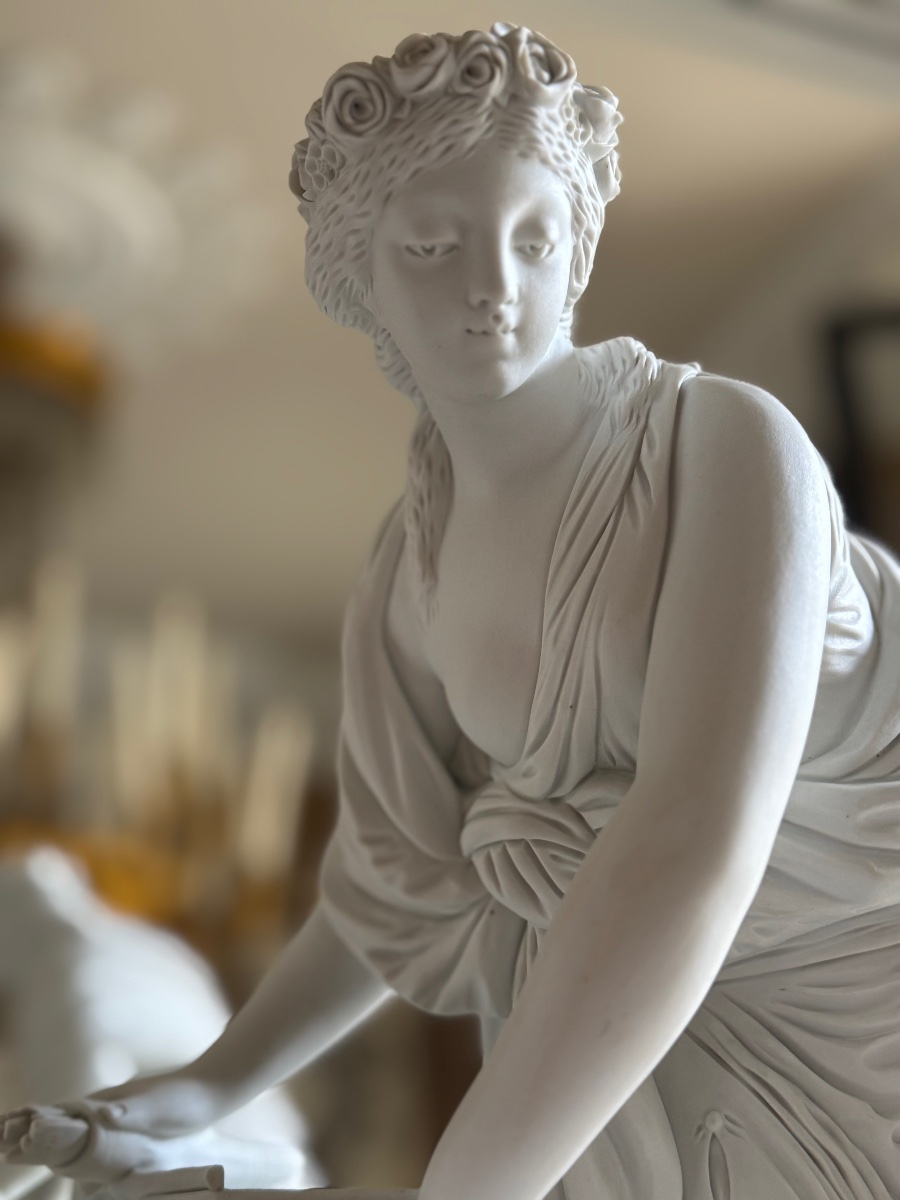 Porcelain Bisque Sculpture - 20th Century-photo-3