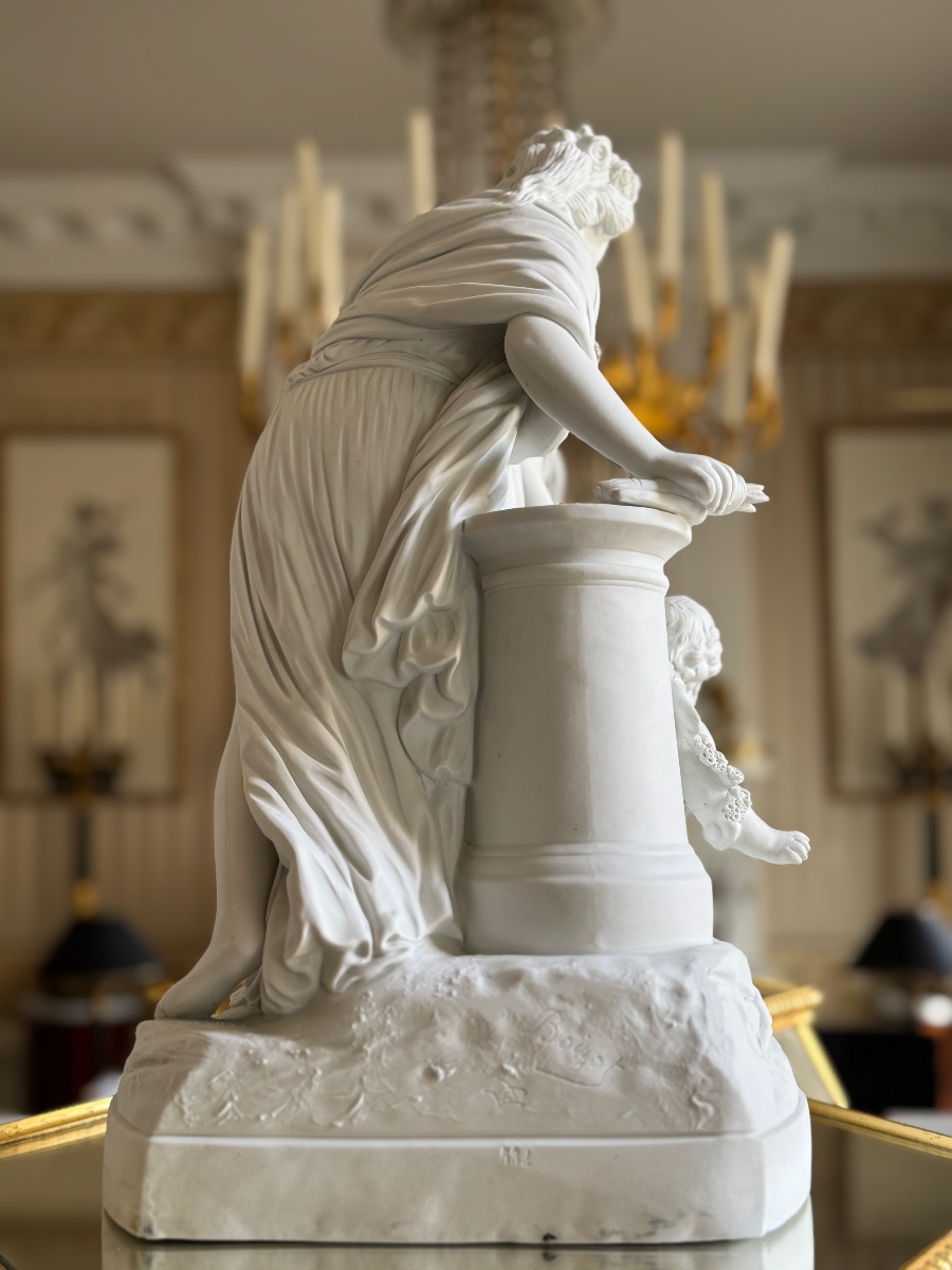 Porcelain Bisque Sculpture - 20th Century-photo-4