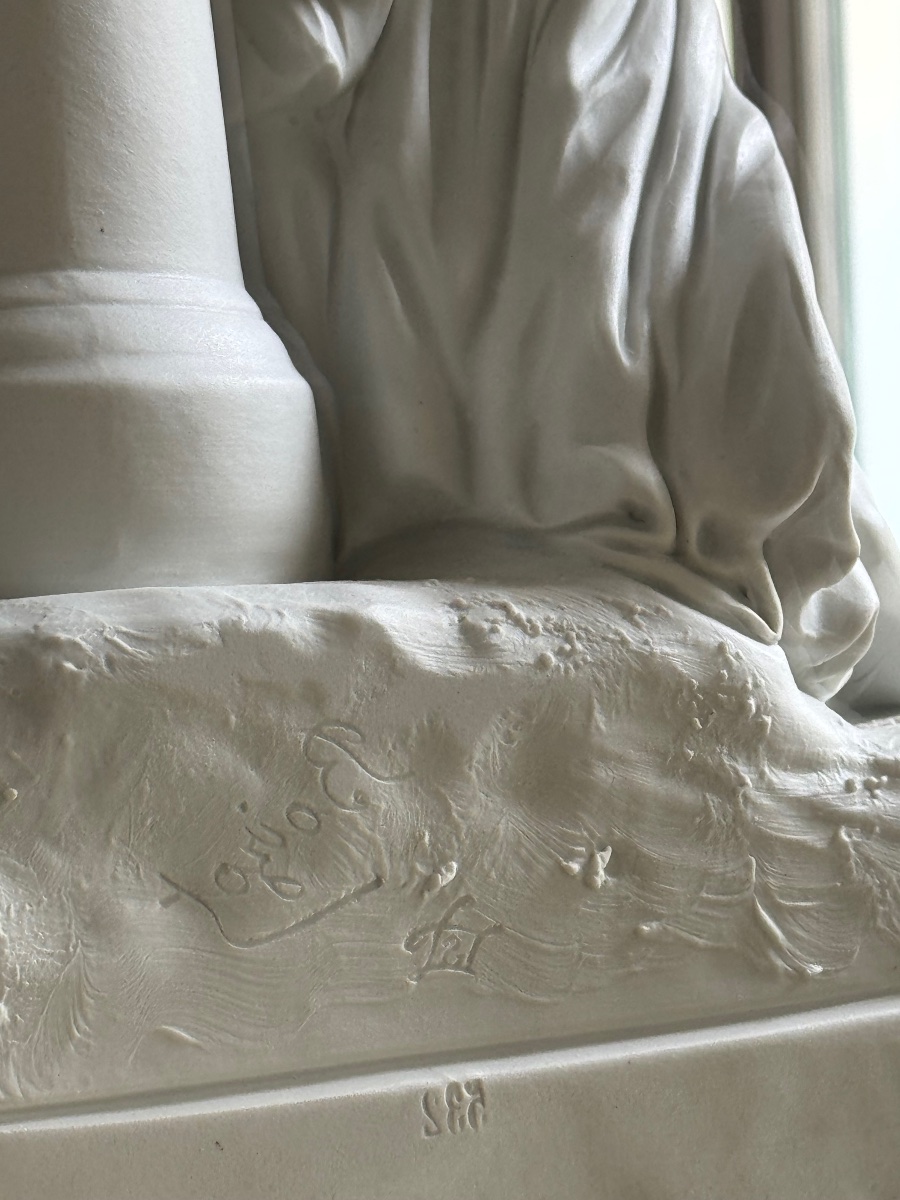 Porcelain Bisque Sculpture - 20th Century-photo-1