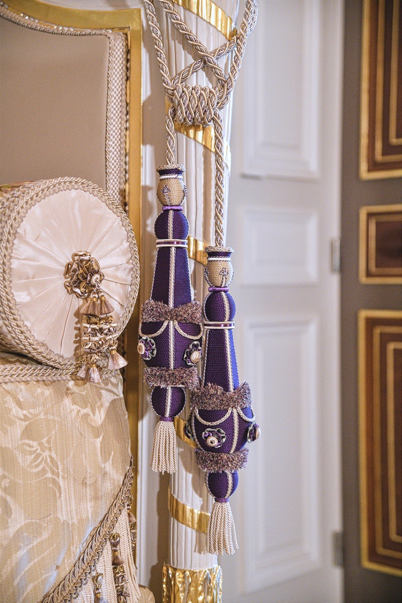 Pair Of Double Curtain Ties, Medium Size - 21st Century Purple