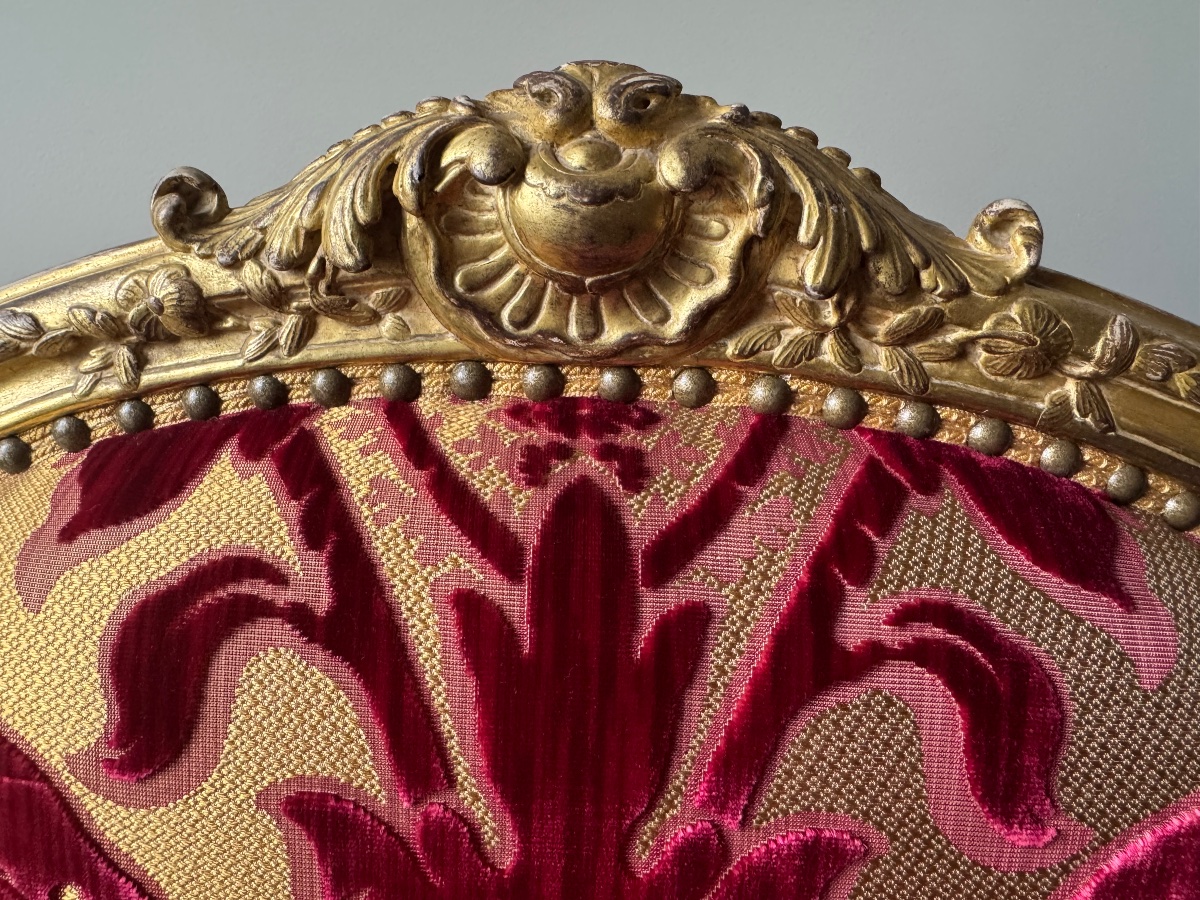 Pair Of Louis XV-style Armchairs - 19th Century-photo-4