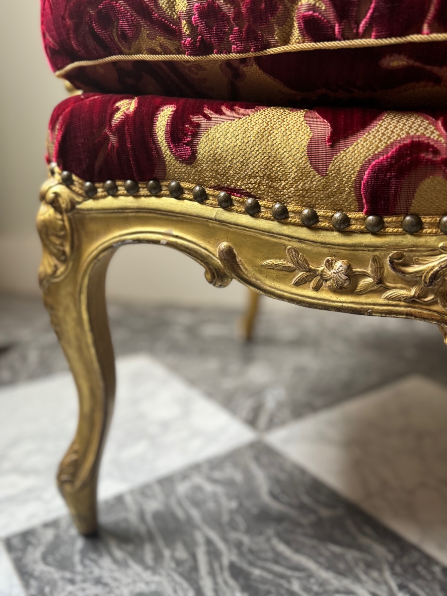 Pair Of Louis XV-style Armchairs - 19th Century-photo-3
