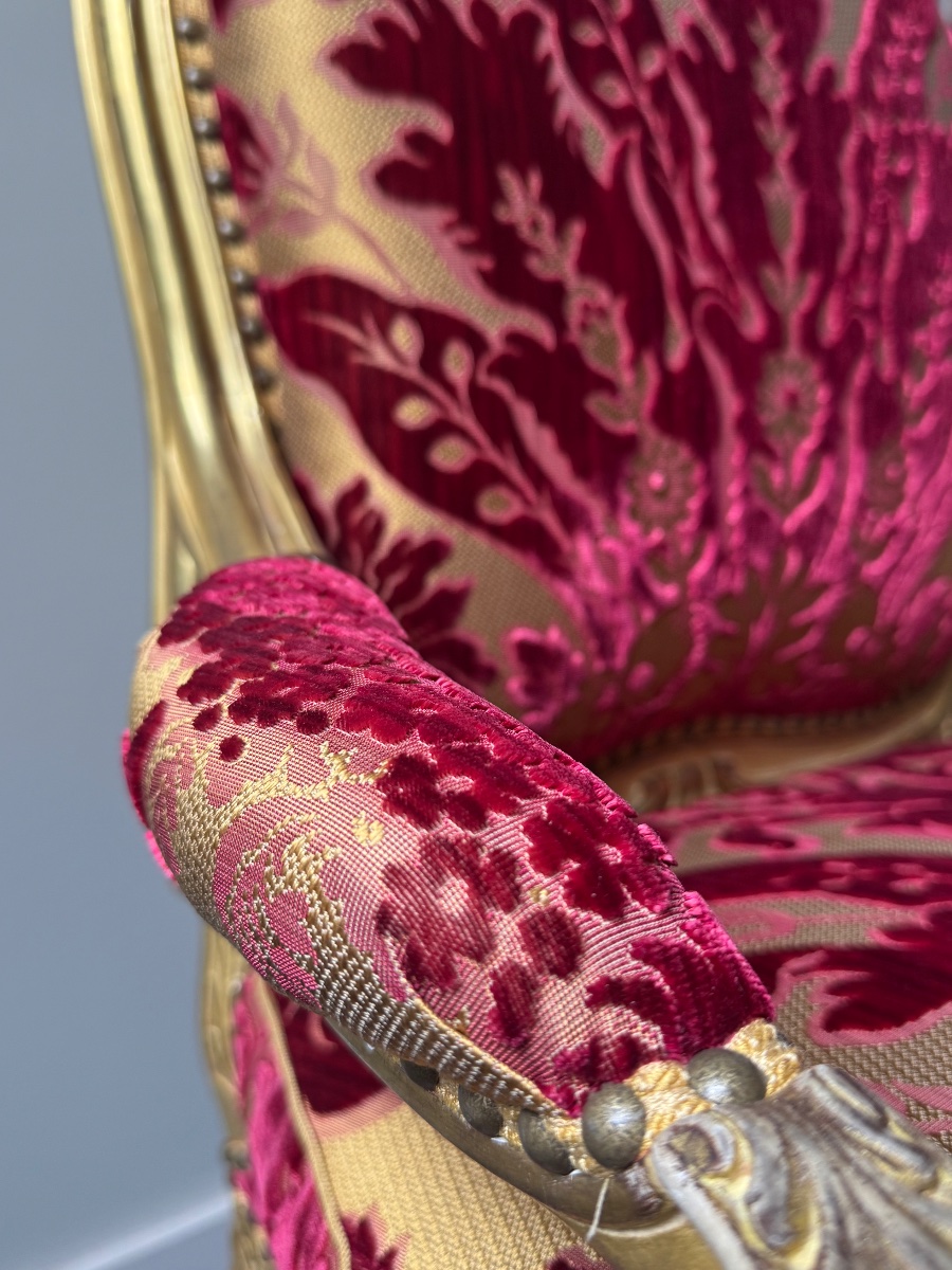 Pair Of Louis XV-style Armchairs - 19th Century-photo-7