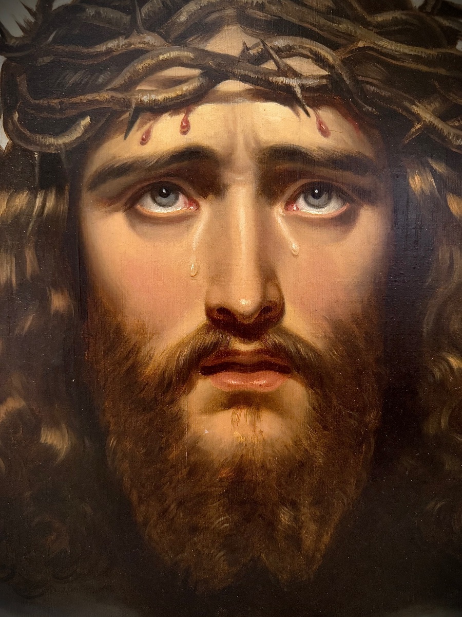 Painting Depicting Christ - 19th Century-photo-2