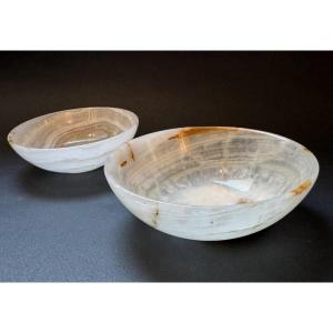 Pair Of Yellow Onyx Cups – 20th Century