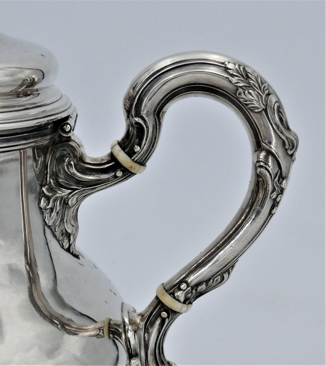 Edmond Tétard, Teapot/jug In Sterling Silver Minerva Hallmark In Excellent Condition.-photo-3