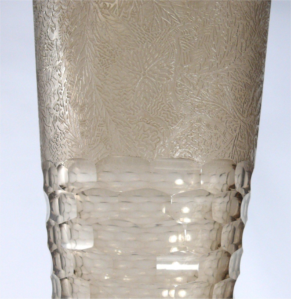 Legras, Très Grand Vase Cornet Hollandais, Guilloché, 60 Cm, Excellent état.-photo-8