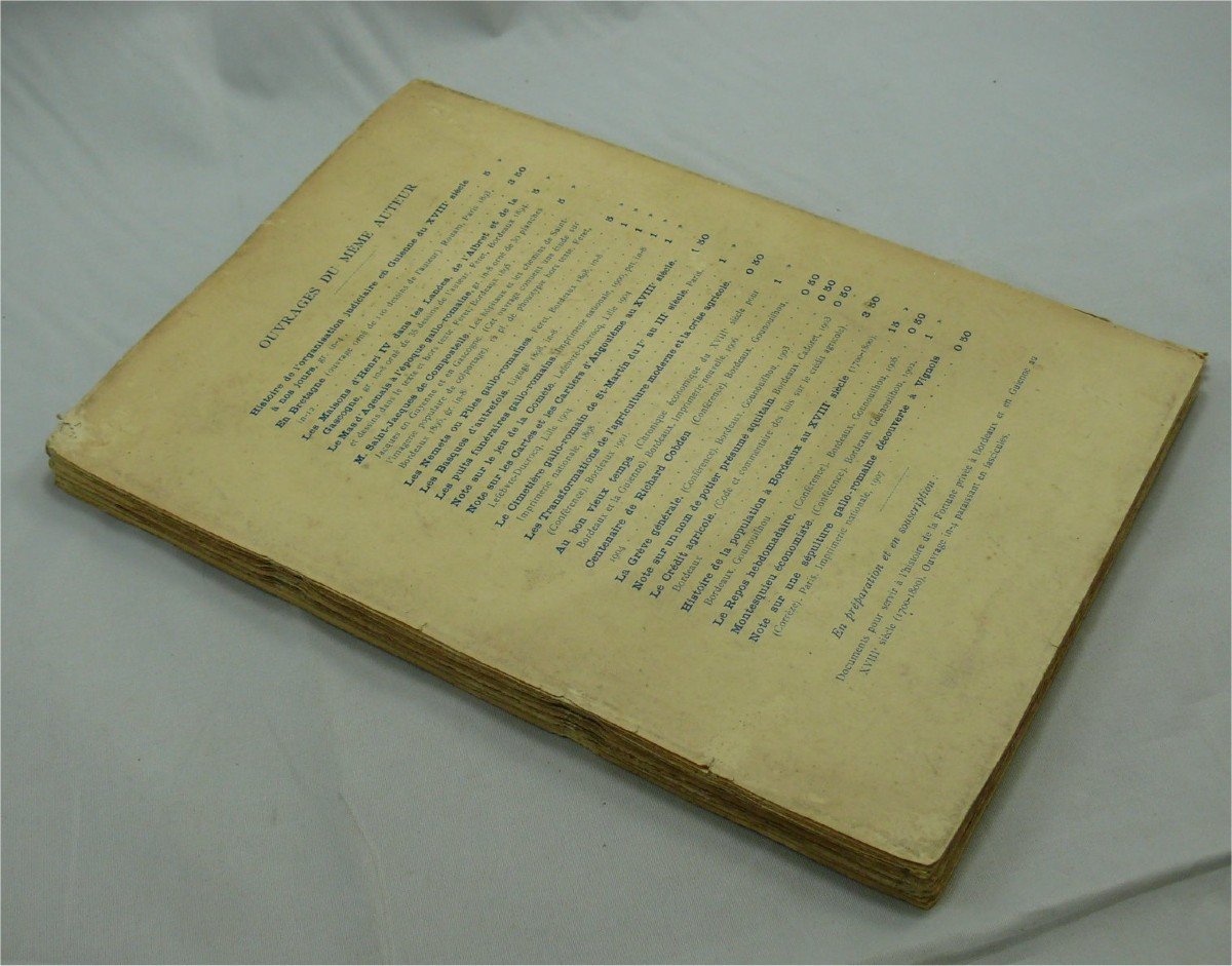 Histoire De La Carte à Jouer Guienne, Alexandre Nicolaï, 1911 édition Originale Dédicace Main-photo-5