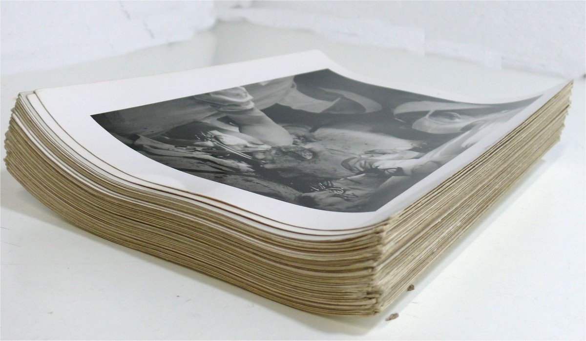 Lot De 74 Photos Anciennes, Médicales, Opérations, 24 X 18 Cm.