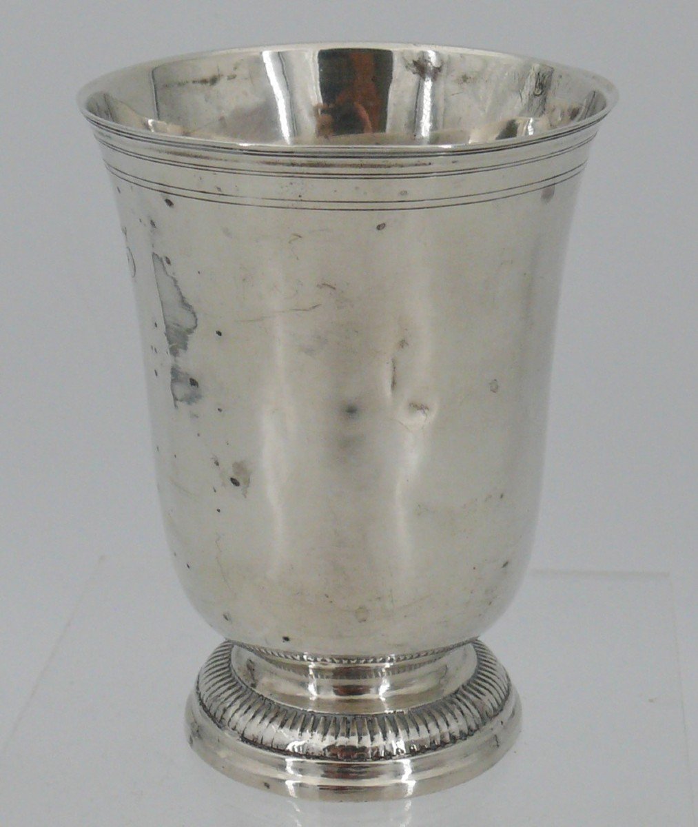 Timbale En Argent Massif, XVIIIe, Paris, 1776, Henri Nicolas Debrie.-photo-1