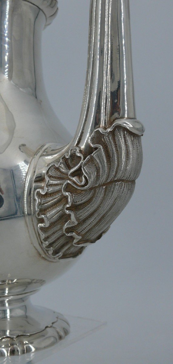 Odiot, Belle Verseuse En Argent Massif Minerve, 935 G.