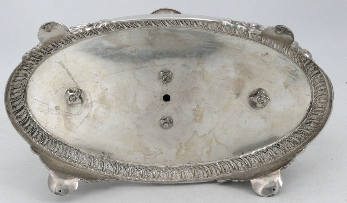 Cruet In Sterling Silver Old Man Hallmark, 1819-1838, Restoration Period.-photo-4