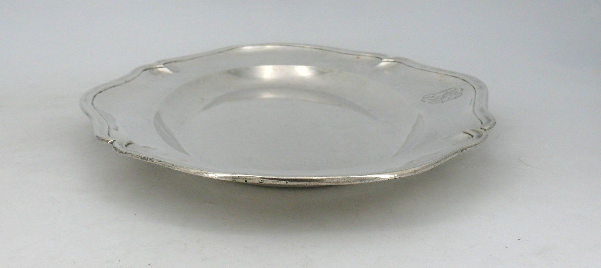 Plat Ovale En Argent Massif XVIIIe, Antonio Magro, Espagne, Madrid 1770, 1096 G.-photo-2