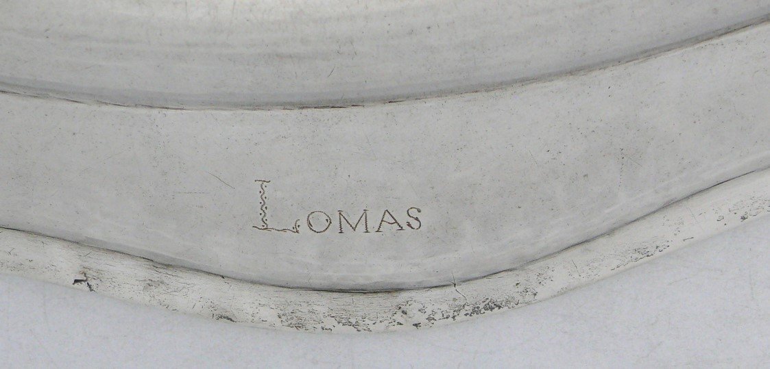 Plat Ovale En Argent Massif XVIIIe, Antonio Magro, Espagne, Madrid 1770, 1096 G.-photo-5