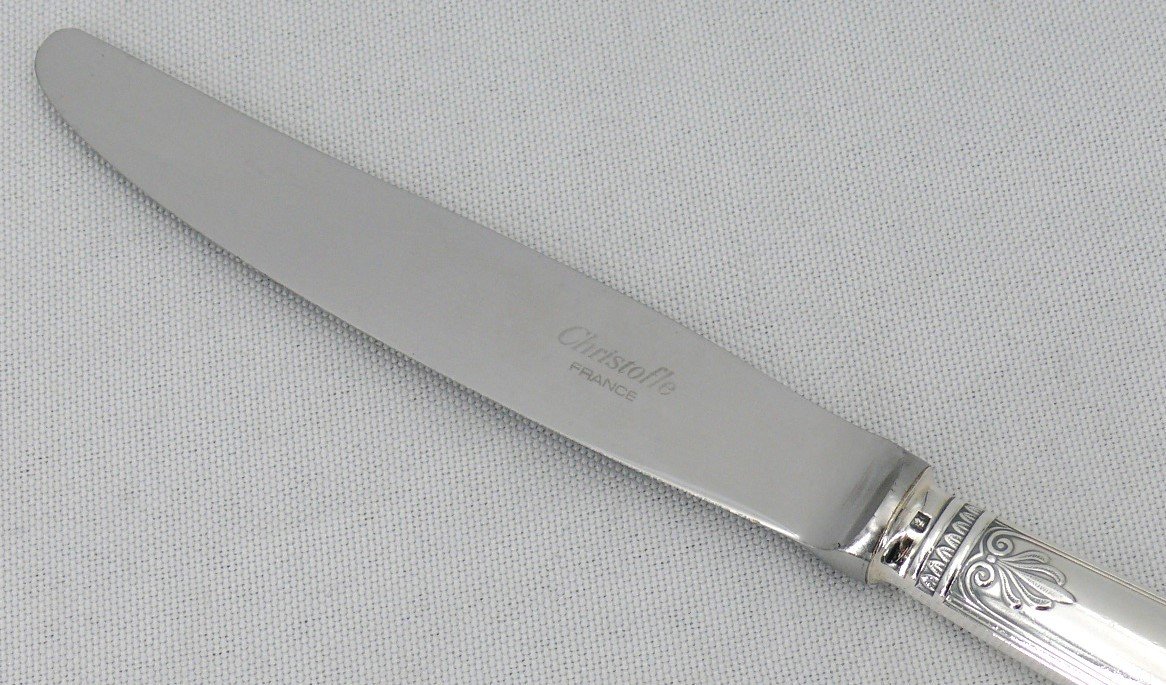 Couteau à fromage en métal argenté Malmaison