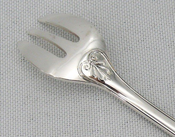 Christofle Malmaison Model, 10 Oyster Forks In Silver Metal, Excellent Condition.-photo-4