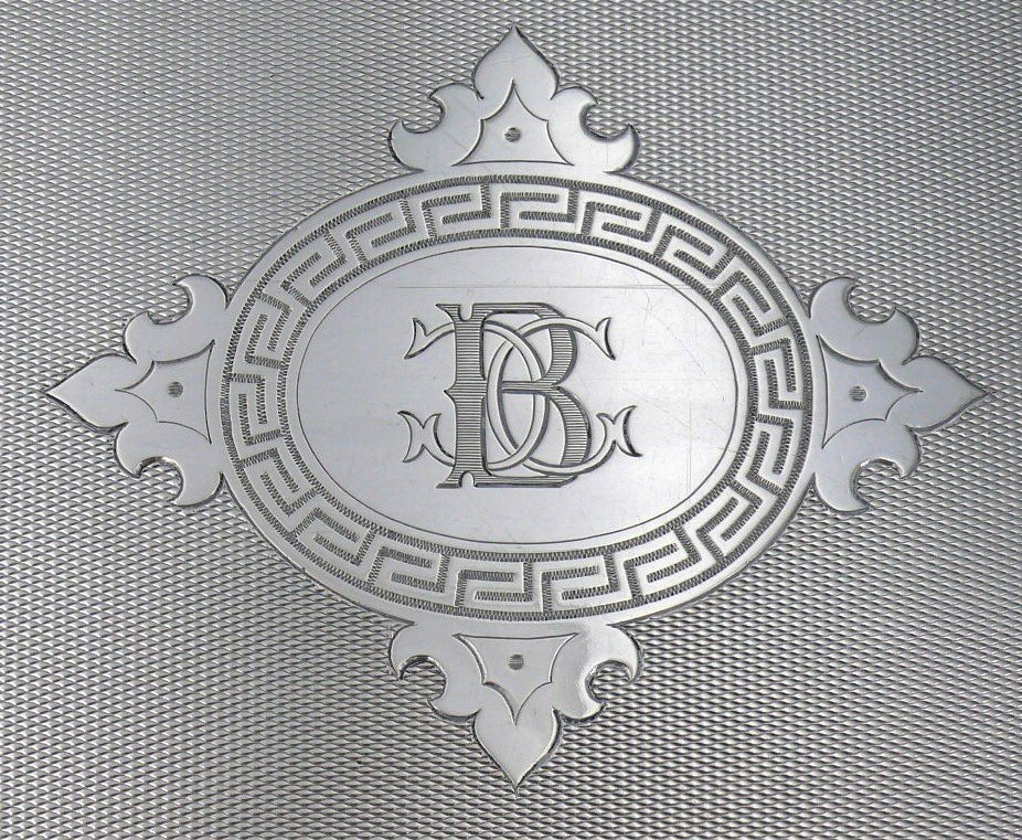 Plateau Ovale Guilloché En Argent Massif Minerve, Napoléon III, 64,5 X 41,5 Cm, 1,8 Kg.-photo-5