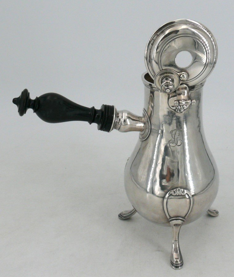 Chocolatière En Argent Massif XVIIIe, François Riel, Paris 1781.-photo-2