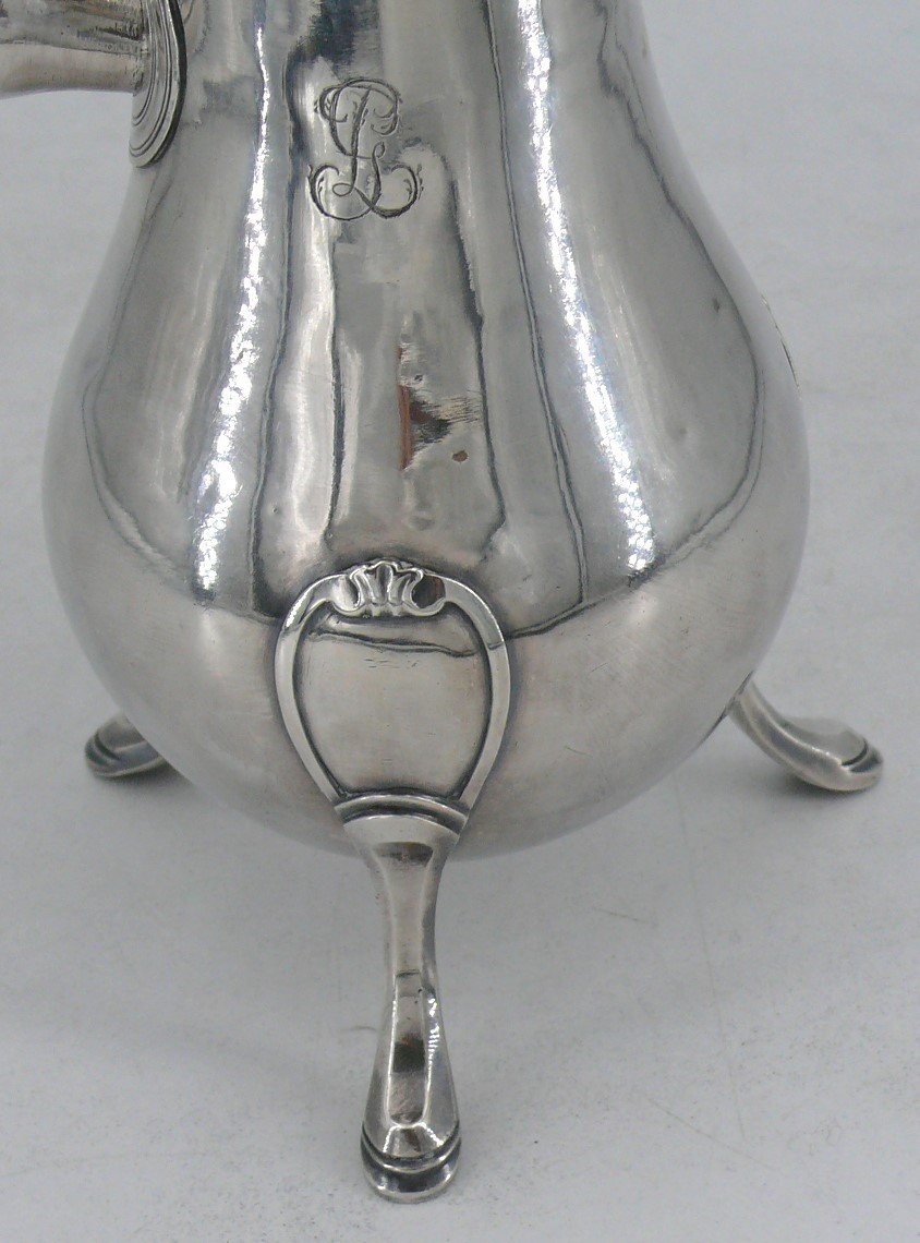 Chocolatière En Argent Massif XVIIIe, François Riel, Paris 1781.-photo-3