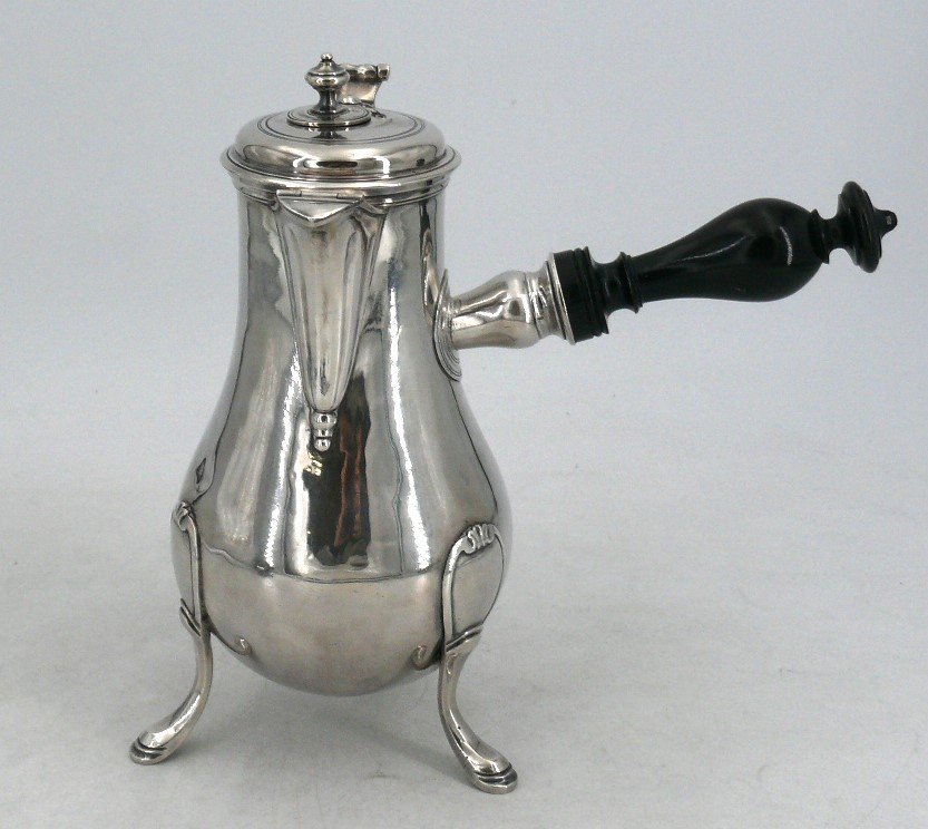 Chocolatière En Argent Massif XVIIIe, François Riel, Paris 1781.-photo-1