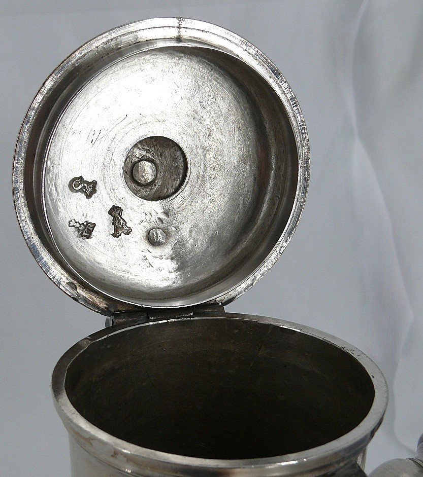 Chocolatière En Argent Massif XVIIIe, François Riel, Paris 1781.-photo-2