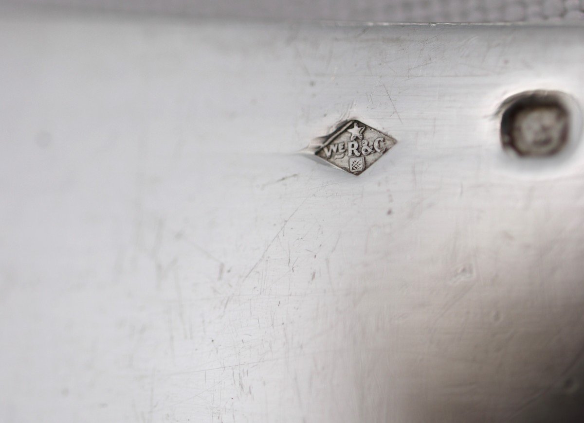 Risler & Carré, Couvert De Service à Poisson, Argent Massif Minerve, Rubans, Monogrammé.-photo-2
