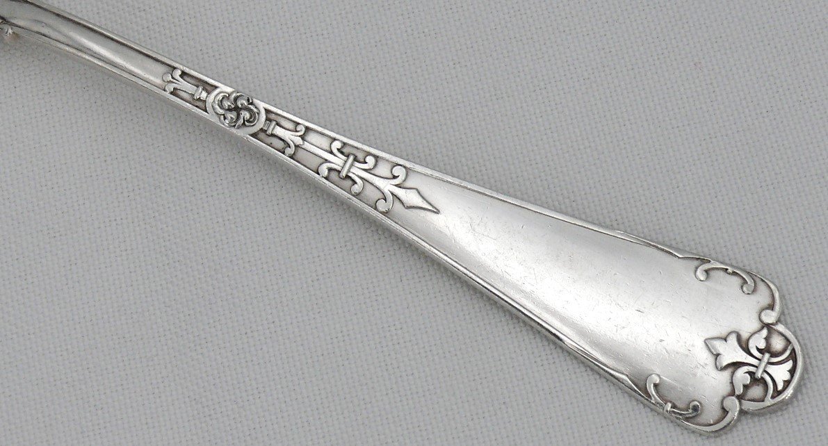 Puiforcat Spearhead Model With Rat Tail, 12 Table Cutlery In Sterling Silver Minerva.-photo-4