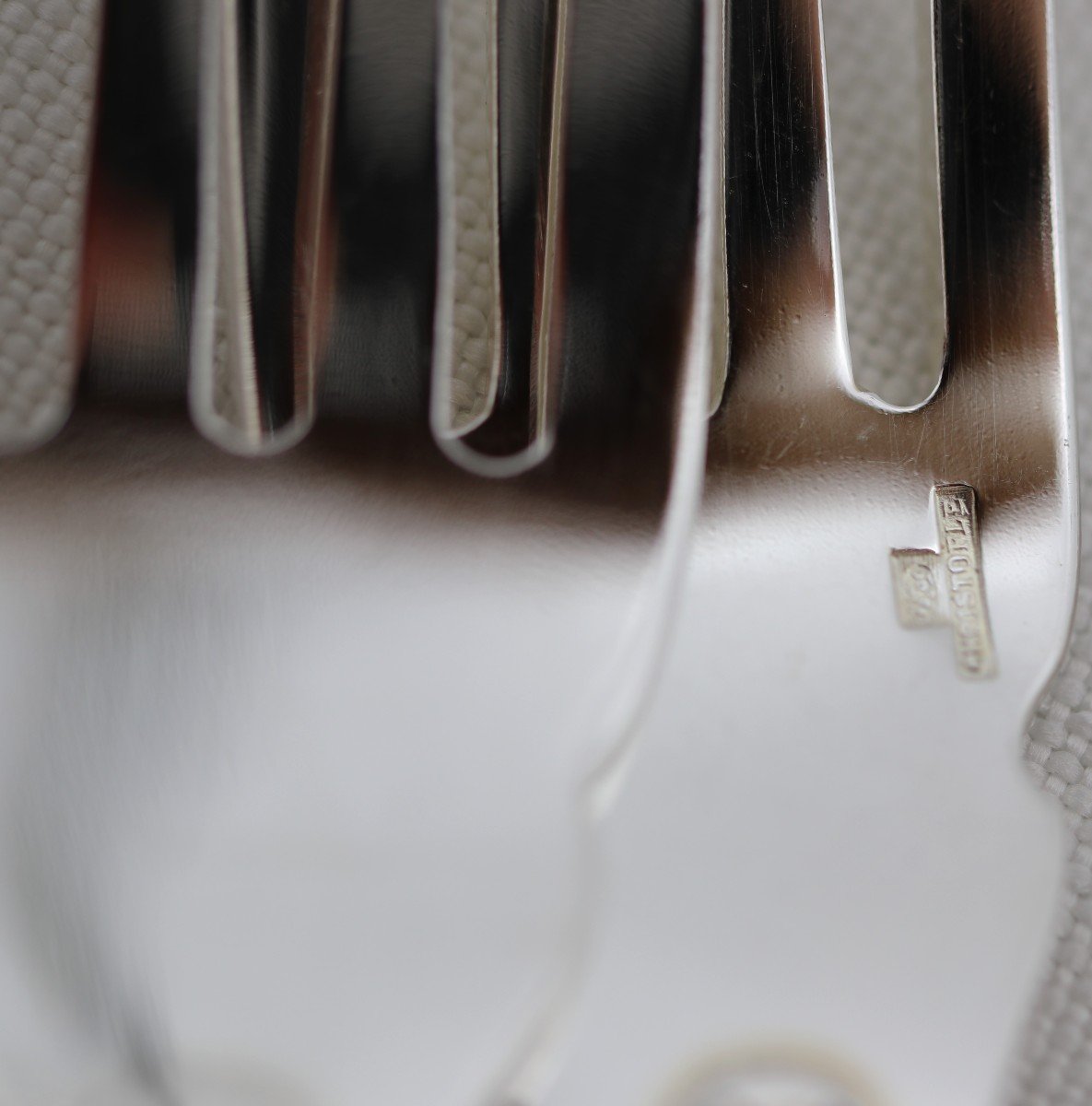 Christofle Versailles Model, 12 Fish Cutlery, 24 Pieces, Silver Metal, Excellent Condition.-photo-5