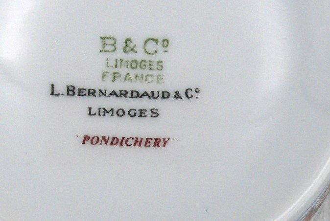 Bernardaud Modèle Pondichery Porcelaine De Limoges, 6 Tasses à Thé, Excellent état.-photo-7