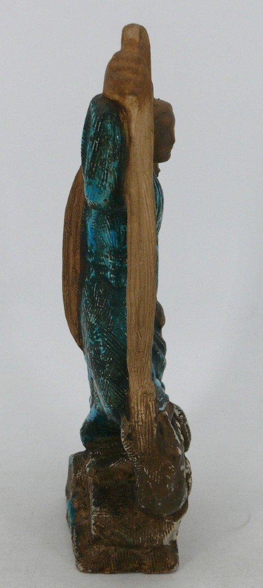 Pierre Le Faguays (1892/1962), Ceramic “saint George Slaying The Dragon” Art Deco.-photo-3