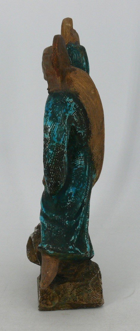 Pierre Le Faguays (1892/1962), Ceramic “saint George Slaying The Dragon” Art Deco.-photo-2
