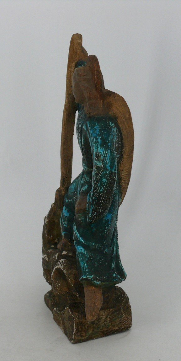 Pierre Le Faguays (1892/1962), Ceramic “saint George Slaying The Dragon” Art Deco.-photo-3