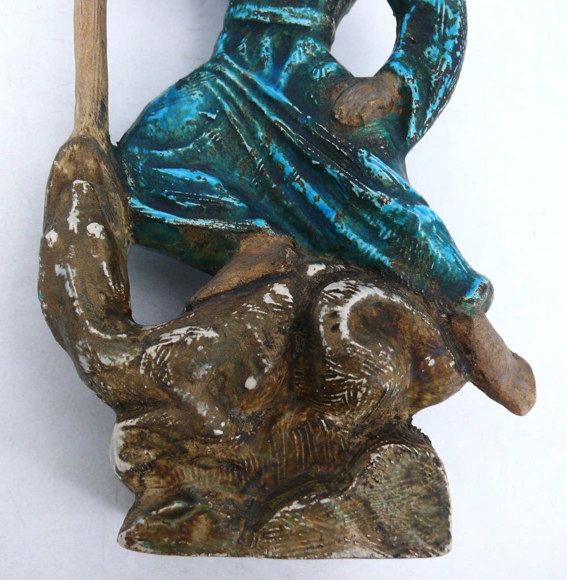 Pierre Le Faguays (1892/1962), Ceramic “saint George Slaying The Dragon” Art Deco.-photo-6