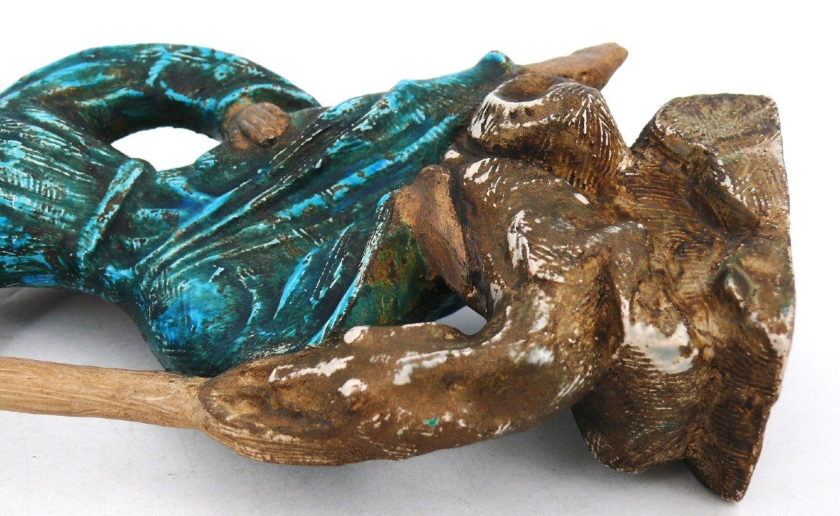 Pierre Le Faguays (1892/1962), Ceramic “saint George Slaying The Dragon” Art Deco.-photo-8